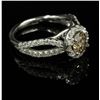 Image 2 : 14KT White Gold 2.03 ctw Natural Round Cut Diamond Engagement Wedding Ring