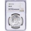 Image 1 : 1891-O $1 Morgan Silver Dollar Coin NGC MS62