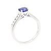Image 4 : Platinum 0.96 ctw Sapphire and Diamond Ring