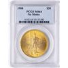 Image 1 : 1908 No Motto $20 St. Gaudens Double Eagle Gold Coin PCGS MS64