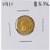 Image 1 : 1911 $2 1/2 Indian Head Quarter Eagle Gold Coin