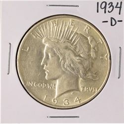 1934-D $1 Peace Silver Dollar Coin