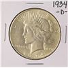 Image 1 : 1934-D $1 Peace Silver Dollar Coin