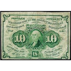 July 17, 1862 Ten Cents First Issue Fractional Currency Note