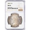 Image 1 : 1881-S $1 Morgan Silver Dollar Coin NGC MS65 Nice Reverse Toning