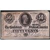 Image 1 : 1864 Fifty Cents Confederate States of America Note