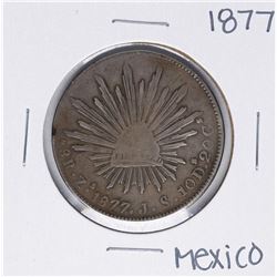 1877 J.S Mexico 8 Reales Silver Coin