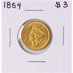 1854 $3 Indian Princess Head Gold Coin