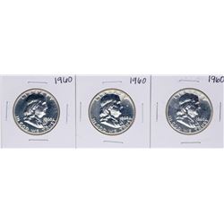 Lot of (3) 1960 Proof Franklin Half Dollar Coins