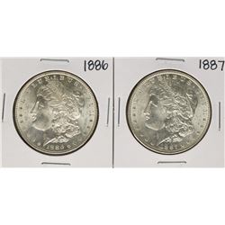 Lot of 1886-1887 $1 Morgan Silver Dollar Coins