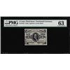 Image 1 : March 3, 1863 5 Cents Third Issue Fractional Currency Note PMG Choice Uncirculat