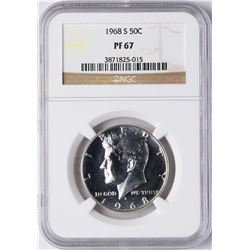 1968-S Proof Kennedy Half Dollar Coin NGC PF67