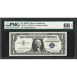1957B $1 Silver Certificate STAR Note Fr.1621* PMG Superb Gem Uncirculated 68PPQ