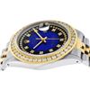 Image 8 : Rolex Mens Two Tone Blue Vignette VS 3 ctw Channel Set Diamond Datejust Wristwat