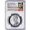 Image 1 : 2017 British Virgin Island $1 Reverse Proof Kennedy Coin NGC PF69