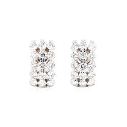 14KT White Gold 4.65 ctw Diamond Earrings