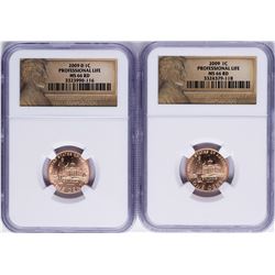 Lot of 2009 Lincoln Cent Professional Life Coins NGC MS66RD