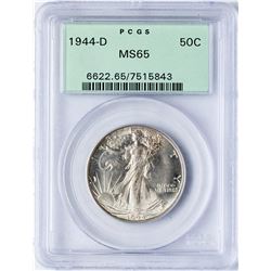 1944-D Walking Liberty Half Dollar Coin PCGS MS65