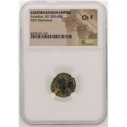 Arcadius 383-408 AD Ancient Eastern Roman Empire NGC Ch F