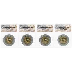 Lot of (4) 2007 Presidential Oath Dollar Coins ANACS MS66