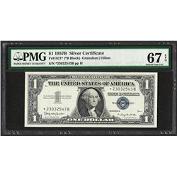 1957B $1 Silver Certificate STAR Note Fr.1621* PMG Superb Gem Uncirculated 67PPQ