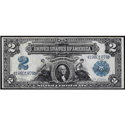 1899 $2 Mini-Porthole Silver Certificate Note
