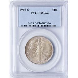 1946-S Walking Liberty Half Dollar Coin PCGS MS64