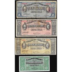 Lot of 1914-1915 El Estado de Chihuahua, Mexico Notes