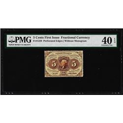 July 17, 1862 5 Cents First Issue Fractional Currency Note PMG Extremely Fine 40