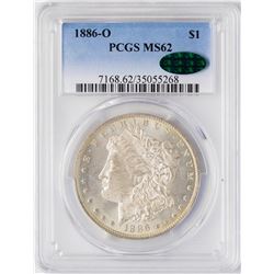 1886-O $1 Morgan Silver Dollar Coin PCGS MS62 CAC