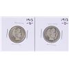 Image 1 : Lot of (2) 1913-D Barber Quarter Coins