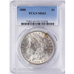 1888 $1 Morgan Silver Dollar Coin PCGS MS63