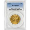 Image 1 : 1881 $10 Liberty Head Eagle Gold Coin PCGS MS61