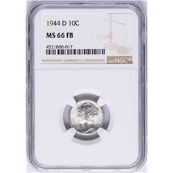1944-D Mercury Dime Coin NGC MS66FB