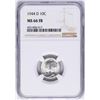 Image 1 : 1944-D Mercury Dime Coin NGC MS66FB