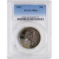 1902 Proof Barber Half Dollar Coin PCGS PR66 Amazing Toning