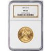 Image 1 : 1894 $10 Liberty Head Eagle Gold Coin NGC MS63
