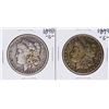 Image 1 : Lot of 1898-S & 1899-S $1 Morgan Silver Dollar Coins