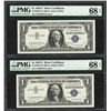 Image 1 : Lot of (2) Consecutive 1957A $1 Silver Certificate Notes PMG Superb Gem Unc. 68E