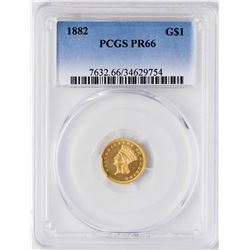 1882 $1 Indian Princess Head Gold Dollar Coin PCGS PR66