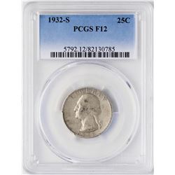 1932-S Washington Quarter Coin PCGS F12