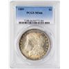 Image 1 : 1889 $1 Morgan Silver Dollar Coin PCGS MS66 Nice Toning