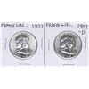 Image 1 : Lot of 1957 & 1957-D Franklin Half Dollar Coins