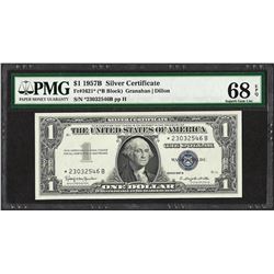 1957B $1 Silver Certificate STAR Note Fr.1621* PMG Superb Gem Uncirculated 68PPQ