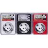 Image 1 : Lot of (3) 2018 China Panda Silver Coins NGC MS70 Early Releases