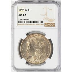1894-O $1 Morgan Silver Dollar Coin NGC MS62