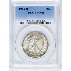 1944-D Walking Liberty Half Dollar Coin PCGS MS65