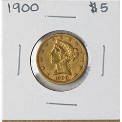 1900 $5 Liberty Head Half Eagle Gold Coin