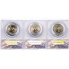 Image 2 : Lot of (3) 2008 Presidential Oath Dollar Coins ANACS MS65