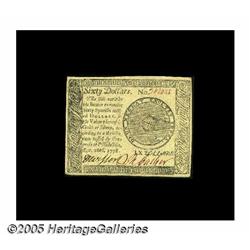 Continental Currency September 26, 1778 $60 About